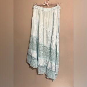 NWT Free People Asymmetrical Saltwater Slip Skirt Size Large